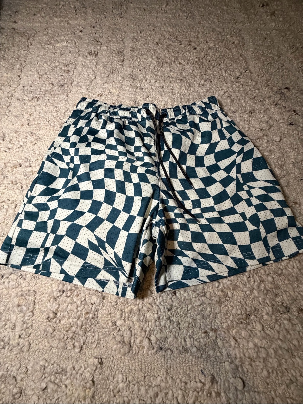 Negative Space Men's Warped Checkerboard Athletic Shorts